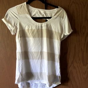 Striped short sleeve lulu lemon top